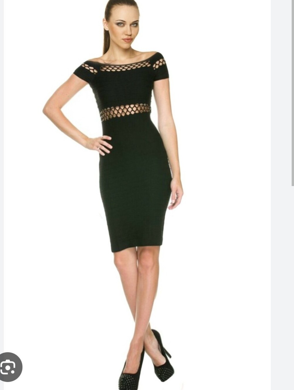 Black Cutout Pencil Dress